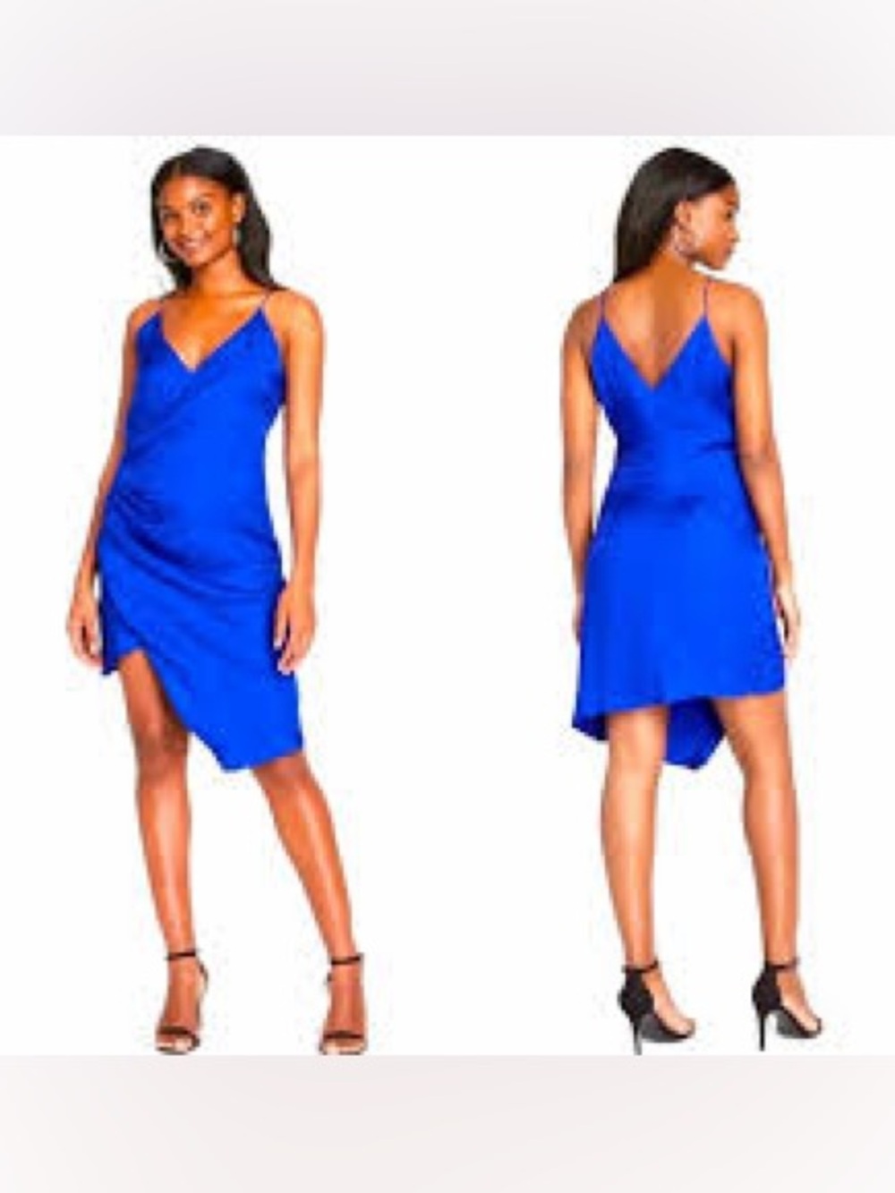 Cushnie Royal Blue Asymmetrical Slip Dress